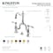 Kingston Brass Bridge Bathroom Faucet with Brass PopUp, Matte Black KS7970TAL - alternate 3